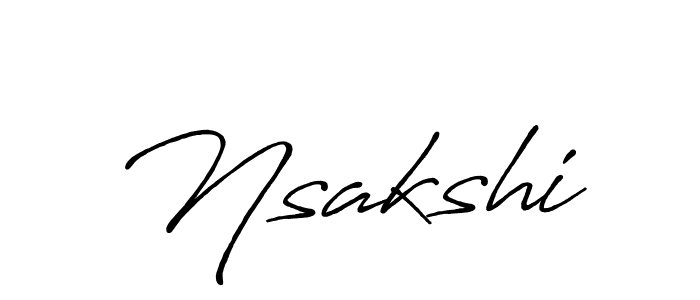 Also we have Nsakshi name is the best signature style. Create professional handwritten signature collection using Antro_Vectra_Bolder autograph style. Nsakshi signature style 7 images and pictures png