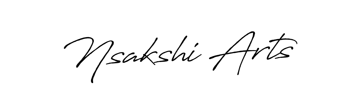 Use a signature maker to create a handwritten signature online. With this signature software, you can design (Antro_Vectra_Bolder) your own signature for name Nsakshi Arts. Nsakshi Arts signature style 7 images and pictures png