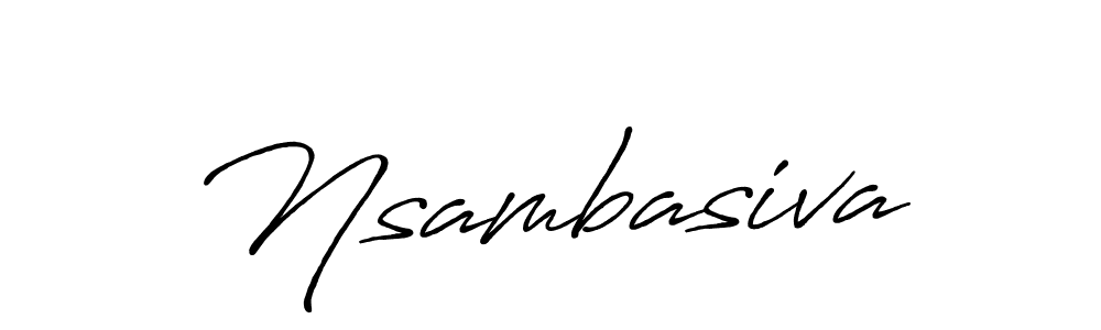 Also we have Nsambasiva name is the best signature style. Create professional handwritten signature collection using Antro_Vectra_Bolder autograph style. Nsambasiva signature style 7 images and pictures png