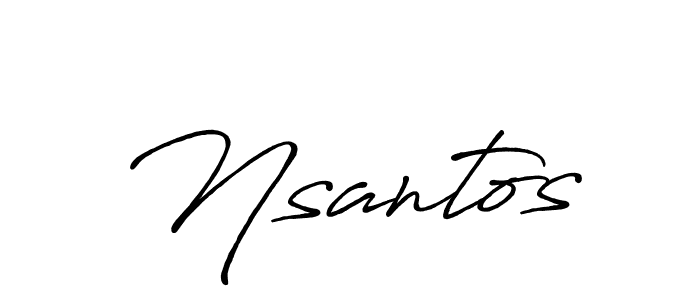 How to Draw Nsantos signature style? Antro_Vectra_Bolder is a latest design signature styles for name Nsantos. Nsantos signature style 7 images and pictures png