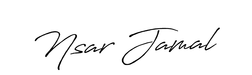 It looks lik you need a new signature style for name Nsar Jamal. Design unique handwritten (Antro_Vectra_Bolder) signature with our free signature maker in just a few clicks. Nsar Jamal signature style 7 images and pictures png