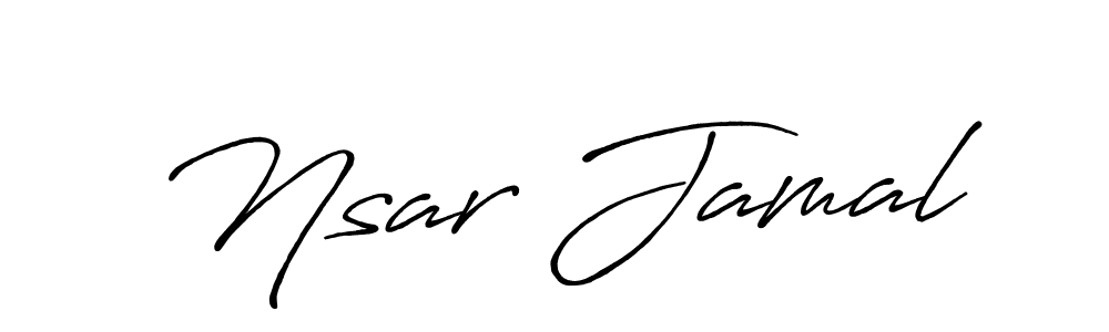 It looks lik you need a new signature style for name Nsar Jamal. Design unique handwritten (Antro_Vectra_Bolder) signature with our free signature maker in just a few clicks. Nsar Jamal signature style 7 images and pictures png