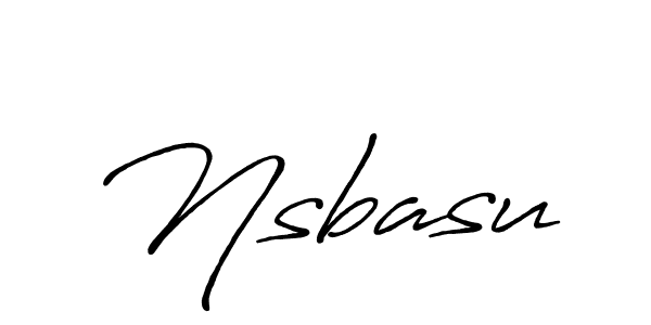 How to make Nsbasu name signature. Use Antro_Vectra_Bolder style for creating short signs online. This is the latest handwritten sign. Nsbasu signature style 7 images and pictures png