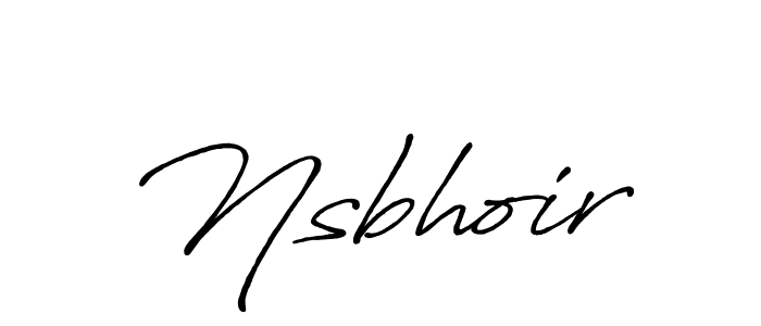 Antro_Vectra_Bolder is a professional signature style that is perfect for those who want to add a touch of class to their signature. It is also a great choice for those who want to make their signature more unique. Get Nsbhoir name to fancy signature for free. Nsbhoir signature style 7 images and pictures png