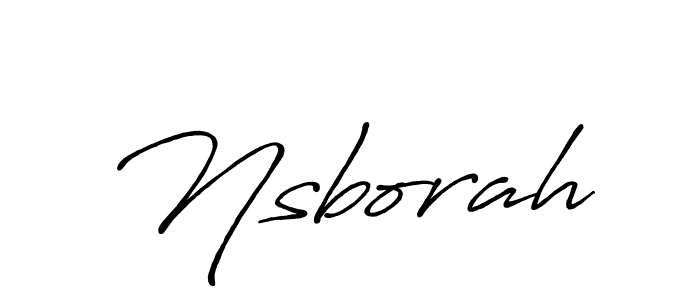 Make a beautiful signature design for name Nsborah. Use this online signature maker to create a handwritten signature for free. Nsborah signature style 7 images and pictures png