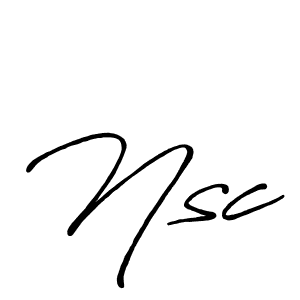It looks lik you need a new signature style for name Nsc. Design unique handwritten (Antro_Vectra_Bolder) signature with our free signature maker in just a few clicks. Nsc signature style 7 images and pictures png