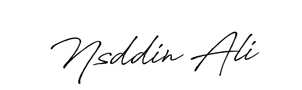 How to make Nsddin Ali signature? Antro_Vectra_Bolder is a professional autograph style. Create handwritten signature for Nsddin Ali name. Nsddin Ali signature style 7 images and pictures png