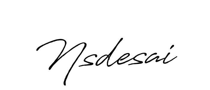 if you are searching for the best signature style for your name Nsdesai. so please give up your signature search. here we have designed multiple signature styles  using Antro_Vectra_Bolder. Nsdesai signature style 7 images and pictures png