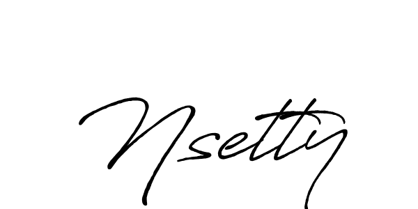 Make a beautiful signature design for name Nsetty. Use this online signature maker to create a handwritten signature for free. Nsetty signature style 7 images and pictures png