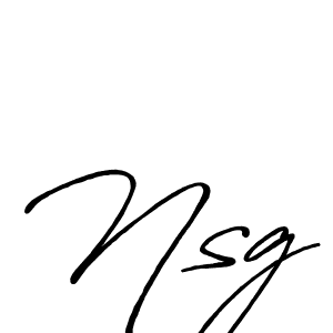 How to make Nsg signature? Antro_Vectra_Bolder is a professional autograph style. Create handwritten signature for Nsg name. Nsg signature style 7 images and pictures png