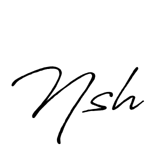 if you are searching for the best signature style for your name Nsh. so please give up your signature search. here we have designed multiple signature styles  using Antro_Vectra_Bolder. Nsh signature style 7 images and pictures png