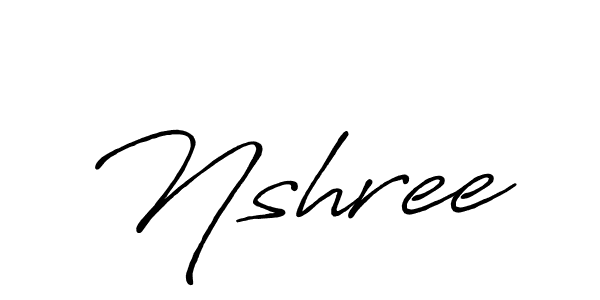 Nshree stylish signature style. Best Handwritten Sign (Antro_Vectra_Bolder) for my name. Handwritten Signature Collection Ideas for my name Nshree. Nshree signature style 7 images and pictures png