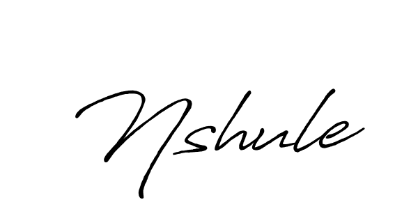 How to make Nshule name signature. Use Antro_Vectra_Bolder style for creating short signs online. This is the latest handwritten sign. Nshule signature style 7 images and pictures png