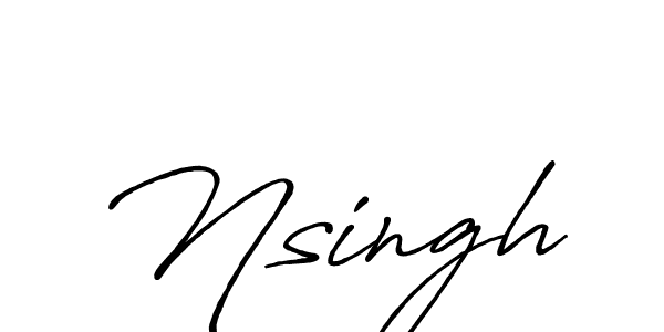 Also You can easily find your signature by using the search form. We will create Nsingh name handwritten signature images for you free of cost using Antro_Vectra_Bolder sign style. Nsingh signature style 7 images and pictures png