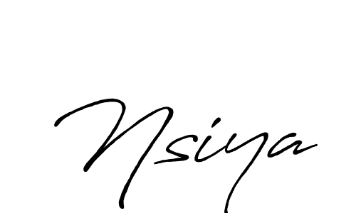 Use a signature maker to create a handwritten signature online. With this signature software, you can design (Antro_Vectra_Bolder) your own signature for name Nsiya. Nsiya signature style 7 images and pictures png