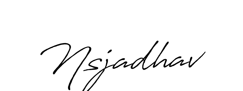 Also You can easily find your signature by using the search form. We will create Nsjadhav name handwritten signature images for you free of cost using Antro_Vectra_Bolder sign style. Nsjadhav signature style 7 images and pictures png