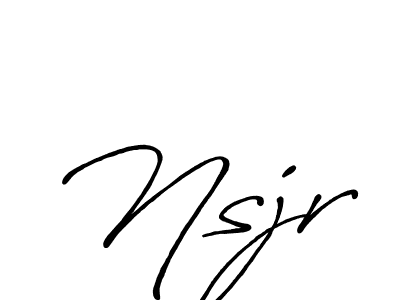 This is the best signature style for the Nsjr name. Also you like these signature font (Antro_Vectra_Bolder). Mix name signature. Nsjr signature style 7 images and pictures png