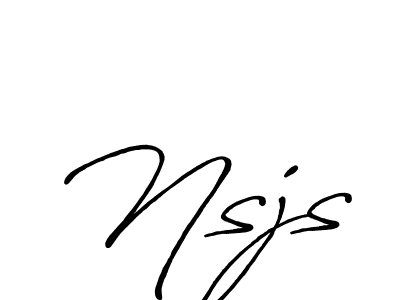 You should practise on your own different ways (Antro_Vectra_Bolder) to write your name (Nsjs) in signature. don't let someone else do it for you. Nsjs signature style 7 images and pictures png