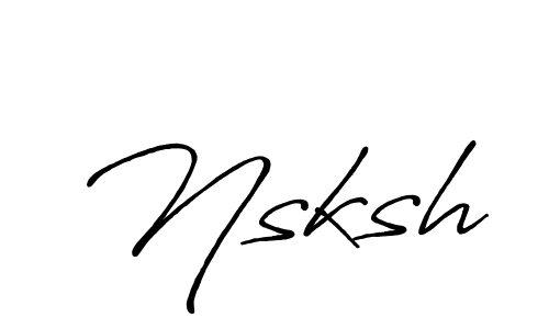 if you are searching for the best signature style for your name Nsksh. so please give up your signature search. here we have designed multiple signature styles  using Antro_Vectra_Bolder. Nsksh signature style 7 images and pictures png