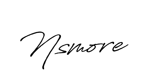 Also we have Nsmore name is the best signature style. Create professional handwritten signature collection using Antro_Vectra_Bolder autograph style. Nsmore signature style 7 images and pictures png