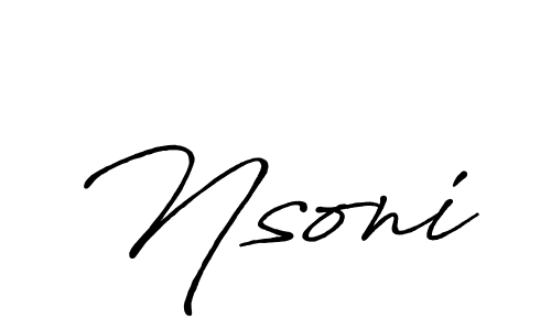 if you are searching for the best signature style for your name Nsoni. so please give up your signature search. here we have designed multiple signature styles  using Antro_Vectra_Bolder. Nsoni signature style 7 images and pictures png