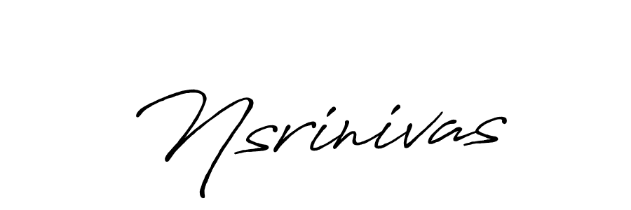 Make a beautiful signature design for name Nsrinivas. With this signature (Antro_Vectra_Bolder) style, you can create a handwritten signature for free. Nsrinivas signature style 7 images and pictures png
