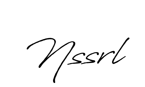 Make a beautiful signature design for name Nssrl. With this signature (Antro_Vectra_Bolder) style, you can create a handwritten signature for free. Nssrl signature style 7 images and pictures png