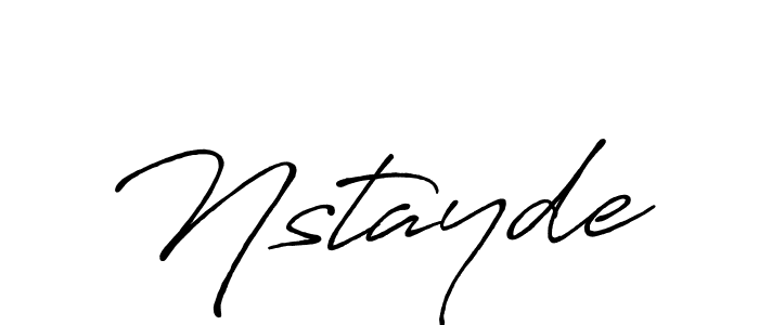 How to make Nstayde name signature. Use Antro_Vectra_Bolder style for creating short signs online. This is the latest handwritten sign. Nstayde signature style 7 images and pictures png