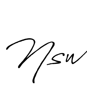 if you are searching for the best signature style for your name Nsw. so please give up your signature search. here we have designed multiple signature styles  using Antro_Vectra_Bolder. Nsw signature style 7 images and pictures png