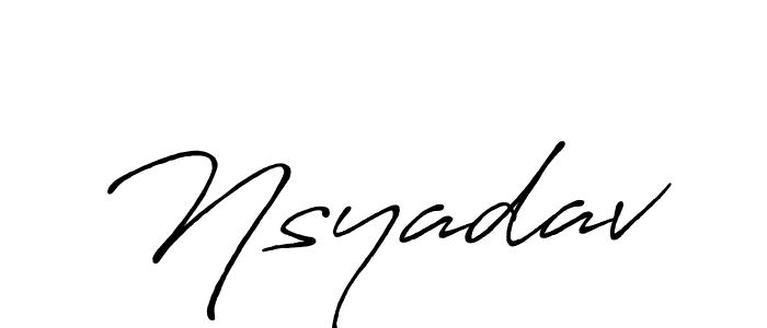 This is the best signature style for the Nsyadav name. Also you like these signature font (Antro_Vectra_Bolder). Mix name signature. Nsyadav signature style 7 images and pictures png