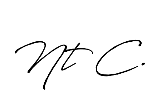 Use a signature maker to create a handwritten signature online. With this signature software, you can design (Antro_Vectra_Bolder) your own signature for name Nt C.. Nt C. signature style 7 images and pictures png