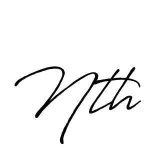 Design your own signature with our free online signature maker. With this signature software, you can create a handwritten (Antro_Vectra_Bolder) signature for name Nth. Nth signature style 7 images and pictures png