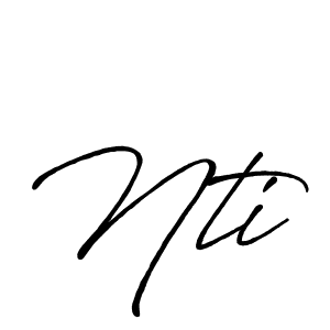 Create a beautiful signature design for name Nti. With this signature (Antro_Vectra_Bolder) fonts, you can make a handwritten signature for free. Nti signature style 7 images and pictures png