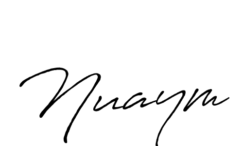 if you are searching for the best signature style for your name Nuaym. so please give up your signature search. here we have designed multiple signature styles  using Antro_Vectra_Bolder. Nuaym signature style 7 images and pictures png