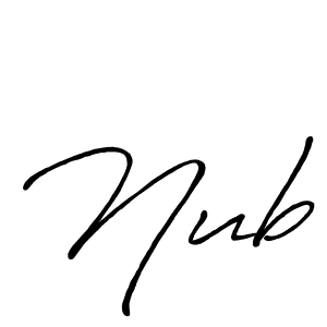 How to make Nub signature? Antro_Vectra_Bolder is a professional autograph style. Create handwritten signature for Nub name. Nub signature style 7 images and pictures png