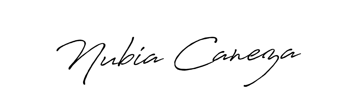 Create a beautiful signature design for name Nubia Caneza. With this signature (Antro_Vectra_Bolder) fonts, you can make a handwritten signature for free. Nubia Caneza signature style 7 images and pictures png