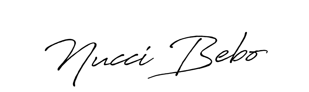 Similarly Antro_Vectra_Bolder is the best handwritten signature design. Signature creator online .You can use it as an online autograph creator for name Nucci Bebo. Nucci Bebo signature style 7 images and pictures png