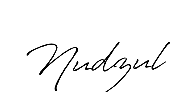 Create a beautiful signature design for name Nudzul. With this signature (Antro_Vectra_Bolder) fonts, you can make a handwritten signature for free. Nudzul signature style 7 images and pictures png