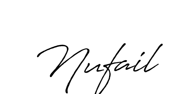 Similarly Antro_Vectra_Bolder is the best handwritten signature design. Signature creator online .You can use it as an online autograph creator for name Nufail. Nufail signature style 7 images and pictures png