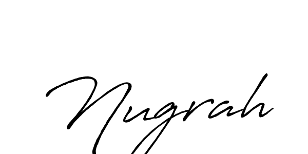 Use a signature maker to create a handwritten signature online. With this signature software, you can design (Antro_Vectra_Bolder) your own signature for name Nugrah. Nugrah signature style 7 images and pictures png