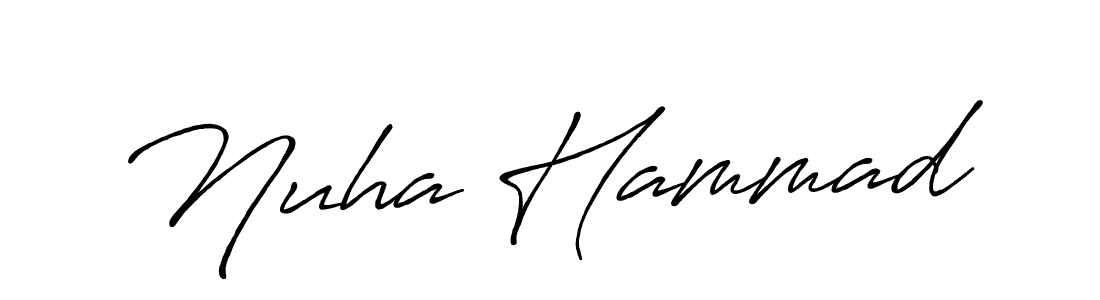 Also we have Nuha Hammad name is the best signature style. Create professional handwritten signature collection using Antro_Vectra_Bolder autograph style. Nuha Hammad signature style 7 images and pictures png