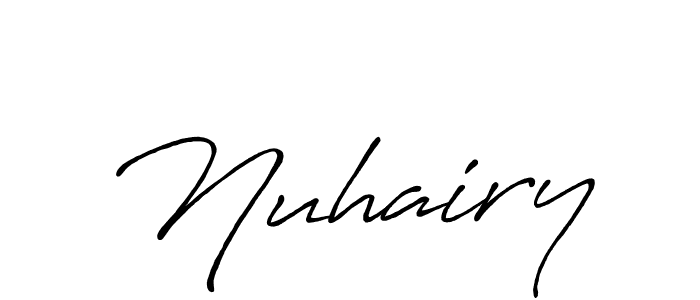 Make a beautiful signature design for name Nuhairy. With this signature (Antro_Vectra_Bolder) style, you can create a handwritten signature for free. Nuhairy signature style 7 images and pictures png