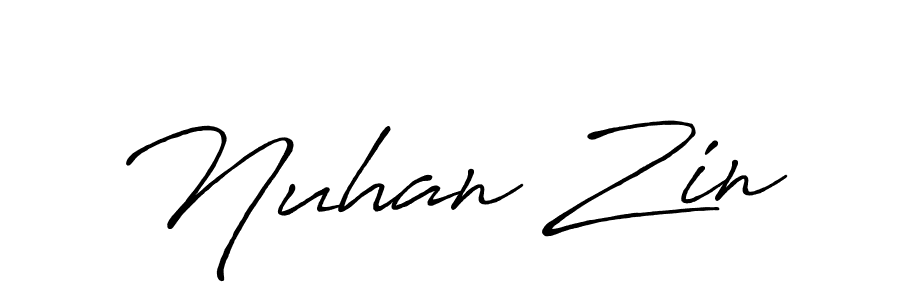 Create a beautiful signature design for name Nuhan Zin. With this signature (Antro_Vectra_Bolder) fonts, you can make a handwritten signature for free. Nuhan Zin signature style 7 images and pictures png