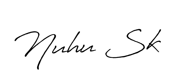 Also You can easily find your signature by using the search form. We will create Nuhu Sk name handwritten signature images for you free of cost using Antro_Vectra_Bolder sign style. Nuhu Sk signature style 7 images and pictures png