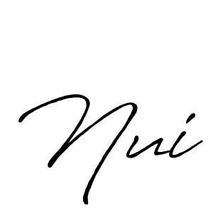 Best and Professional Signature Style for Nui. Antro_Vectra_Bolder Best Signature Style Collection. Nui signature style 7 images and pictures png