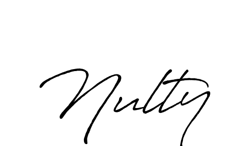 Use a signature maker to create a handwritten signature online. With this signature software, you can design (Antro_Vectra_Bolder) your own signature for name Nulty. Nulty signature style 7 images and pictures png