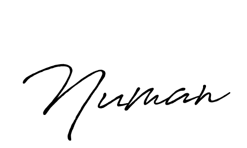 Use a signature maker to create a handwritten signature online. With this signature software, you can design (Antro_Vectra_Bolder) your own signature for name Numan. Numan signature style 7 images and pictures png