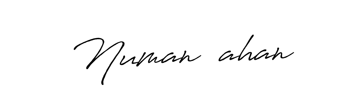 Numan Şahan stylish signature style. Best Handwritten Sign (Antro_Vectra_Bolder) for my name. Handwritten Signature Collection Ideas for my name Numan Şahan. Numan Şahan signature style 7 images and pictures png