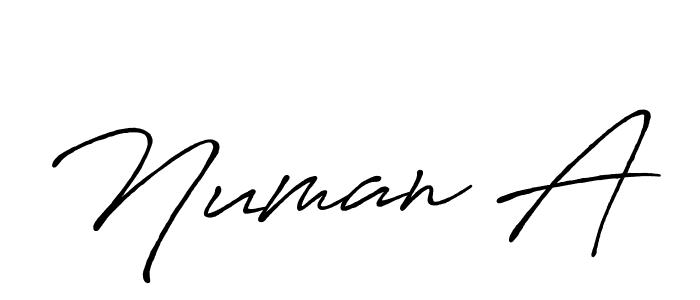 Create a beautiful signature design for name Numan A. With this signature (Antro_Vectra_Bolder) fonts, you can make a handwritten signature for free. Numan A signature style 7 images and pictures png