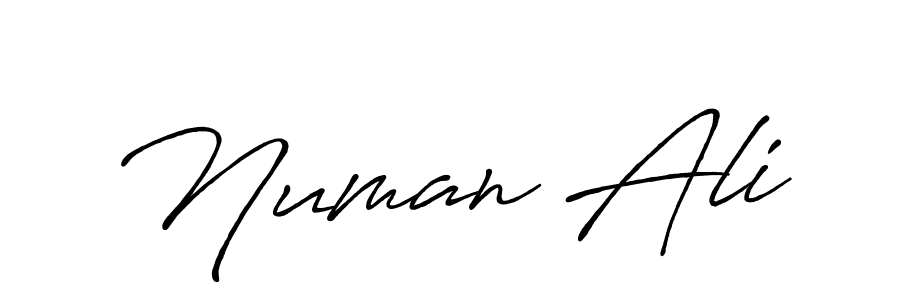 Make a beautiful signature design for name Numan Ali. With this signature (Antro_Vectra_Bolder) style, you can create a handwritten signature for free. Numan Ali signature style 7 images and pictures png